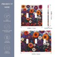 thumbnail image 2 of Yayeee Toggle Light Switch Wall Plate 3-Gang 6.37"x4.48" Decorative Outlet Cover, Purple Flowers, 2 of 7