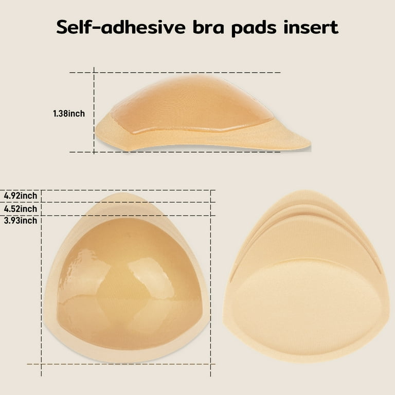 Niidor Silicone Bra Inserts, Clear V-Shaped Breast Enhancers Waterproof Bra  Push Up Pads for Bikini Swimsuit-?Abalone Medium? : : Clothing,  Shoes & Accessories