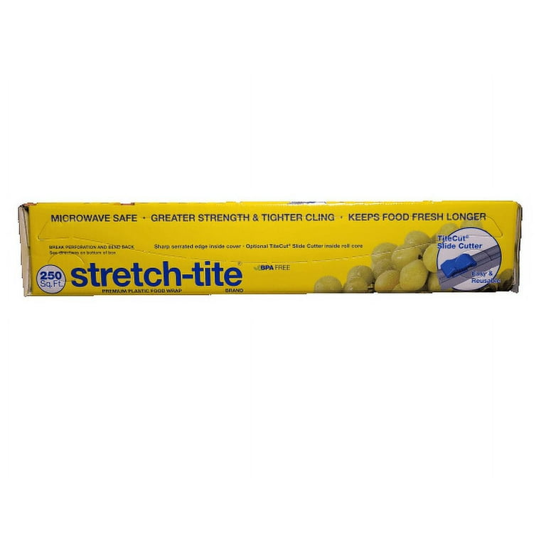 Stretch Tite 250 Square Feet Premium Plastic Food Wrap, 1 roll