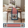 thumbnail image 3 of 4th of July Country Star Table Runner 60 Inches, Independence Day Red Striped Bed Runner Dresser Scarves Tabletop for Indoor Outdoor Parties/Ceremony/Banquet, 13" x 60", 3 of 8