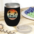 thumbnail image 2 of Retro Surfing with Sun & Surfer, Black 12oz Wine Tumbler, 2 of 2