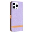 thumbnail image 3 of Feishell Case for iPhone 16 Pro Max Cloth Texture Premium PU Leather Simple Wallet Case [Credit Card Slots] [Kickstand] [Magnetic Closure] [Wrist Strap] Shockproof Flip Cover,Purple, 3 of 8