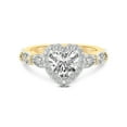 thumbnail image 3 of IGI Certified 2 Carat Heart Shape Lab Grown Diamond Engagement Ring | 14K Yellow Gold |Micaela Halo Diamond Ring | FG-VS1-VS2 Quality Friendly Diamonds, 3 of 5