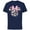 Navy, variant on Disney Minnie Mouse February Birth Month Birthstone & Flower - Short Sleeve Cotton T-Shirt for Adults - Customized-White
