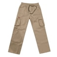 thumbnail image 1 of Leggings lisos informales para hombre: cintura elástica con cordón, tejido de poliéster, ropa diaria/informal, tallas M-XXXL., 1 of 3