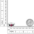 thumbnail image 6 of Gem Stone King 2.50 Ct Oval Red Ruby Black Sapphire 925 Sterling Silver Ring (Size 7), 6 of 6