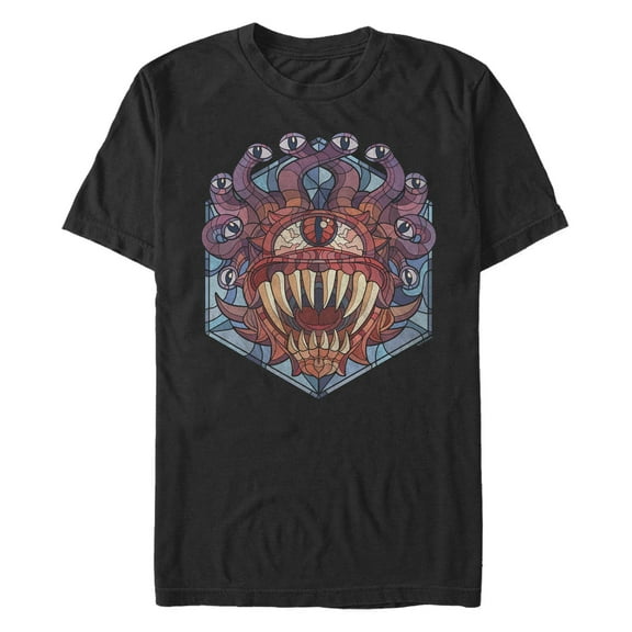 Men's Dungeons & Dragons Beholder Monster Stained Glass  Graphic T-Shirt