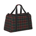 thumbnail image 2 of Fotbe Tartan Plaid Bolsa de Viaje con Estampado, Bolsa de Fin de Semana para Mujer con Compartimento para Zapatos, Bolsa de Gimnasio con Bolsillo Húmedo, 2 of 7