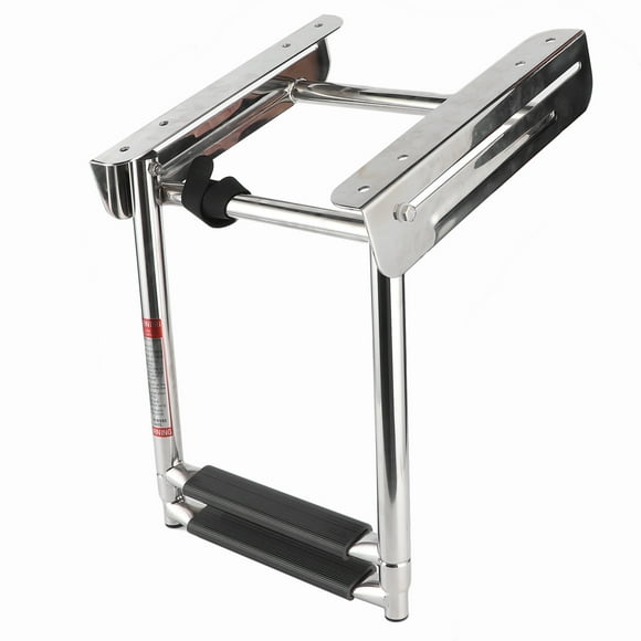 Swim Ladder, Rear Entry Pontoon Boat Ladder Under Platform Telescoping Non-slip For Boat Boarding For Swim Platform