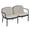 Beige & Black | Loveseat, variant on Tcbosik Outdoor Armchairs Set of 2, Modern Club Chair with Cushion, Patio Chair for Backyard, Garden, Porch, Deck, Lawn, Easy Assembly, Green & White