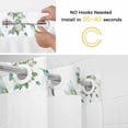thumbnail image 2 of No Hook Summer Botanical Shower Curtain with Snap in Liner Set, Green Spring Floral Birds Watercolor Waterproof Fabric Bathroom Curtains with See Through Top Window, Hotel Style Small 36 x 72 Inch, 2 of 9