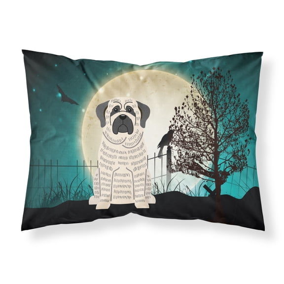Halloween Scary Mastiff Brindle White Fabric Standard Pillowcase