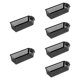 thumbnail image 5 of 6 piezas de cestas de almacenamiento, contenedor de diseño hueco, organizador simple de gran capacidad, caja de almacenamiento para ropa, cosméticos, Negro, 5 of 8
