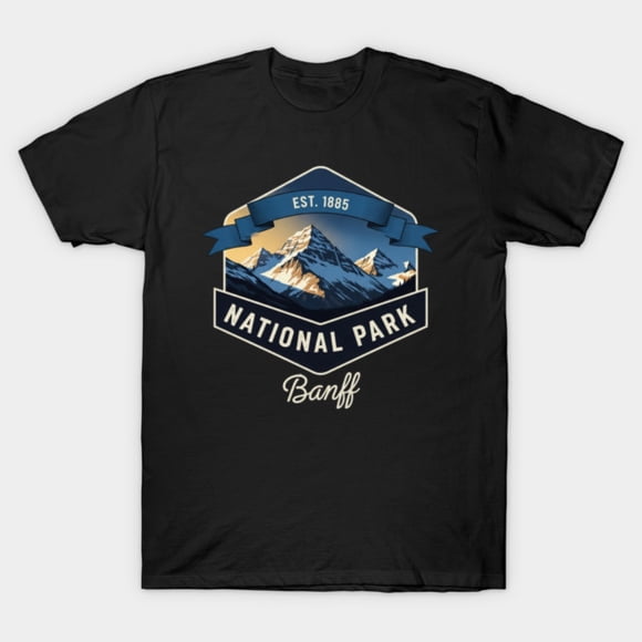 Parc National Banff Canada T-shirt Unisexe Vintage Montagne M10666, jusqu'à la Taille 5TG