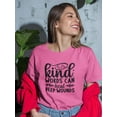 thumbnail image 2 of Kind Words Heal Wounds Shaped T-Shirt Women -Image by Shutterstock, Female Large, 2 of 4