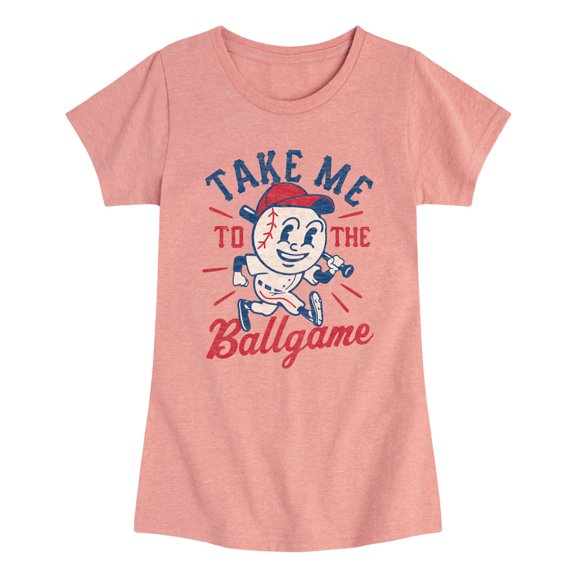 Instant Message - Take Me To The Ballgame - Girls Fitted Short Sleeve Tee