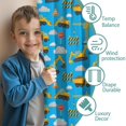 thumbnail image 3 of Blackout Kids Curtains,Excavator and Stop Sign Blue Children's Insulated Curtains Set Of 2,Bedroom Essentials,Toddler Room Decor 52"x84", 3 of 5