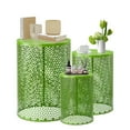 thumbnail image 2 of IVV Set of 3 Outdoor Nesting Side Tables, Versatile Metal Accent Tables for Indoor & Outdoor Use, Home Decorative Plant Stand Display Table (Green), 2 of 8