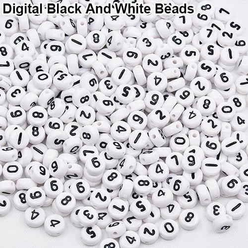 Shulemin 100 Pcs Spacer Acrylic Beads Cube Alphabet Letter