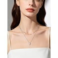 thumbnail image 3 of FindChic Layered Cross Necklace for Women, Silver Cross Pendant Necklace Trendy Beaded Chain Choker Necklaces Christian Faith Jewelry Gifts for Women, 3 of 9