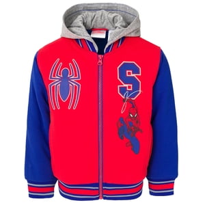 Marvel Spider-Man Boys' Varsity Hooded Bomber Jacket