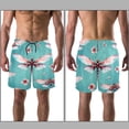 thumbnail image 3 of luoweisi Men's Beach Shorts Quick Dry Swim Trunks with Mesh Lining Dragonfly L, 3 of 5