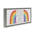 thumbnail image 3 of Stupell Industries Different Is Beautiful Rainbow Inspirational Painting Gray Floater Framed Canvas Art Print Wall Art, 31 x 14, 3 of 9