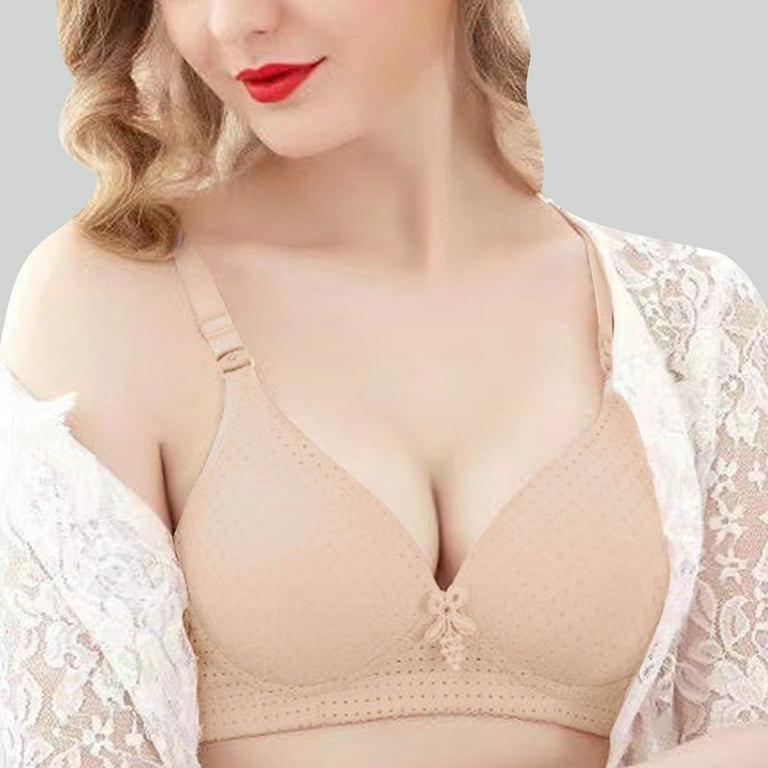 Mrat Clearance Push up Bras for Women Strapless Large Breasts Bras No  Underwire Front Snap Bras for Older Bralettes for Women with Support Small  Breast Racerback Bras Underwear Daily Bra Beige 4XL 