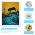 thumbnail image 3 of Diamond Art Kits for Adults - Wolf Sunset Stream Blue Flowers 5d Diamond Painting for Adults, Diamond Art for Adults Beginners, Frameless Diamond Painting Kits for Adults for Home Wall Decor, 3 of 7