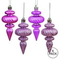thumbnail image 2 of Vickerman 4" Mauve 4-Finish Finial Ornament, 8 per Box, 2 of 3