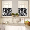 thumbnail image 2 of Western Black Cowhide Print Window Valance,Retro Home Bedroom Living Room Animal Cowhide Pattern Valance 3 Sets, 2 of 5
