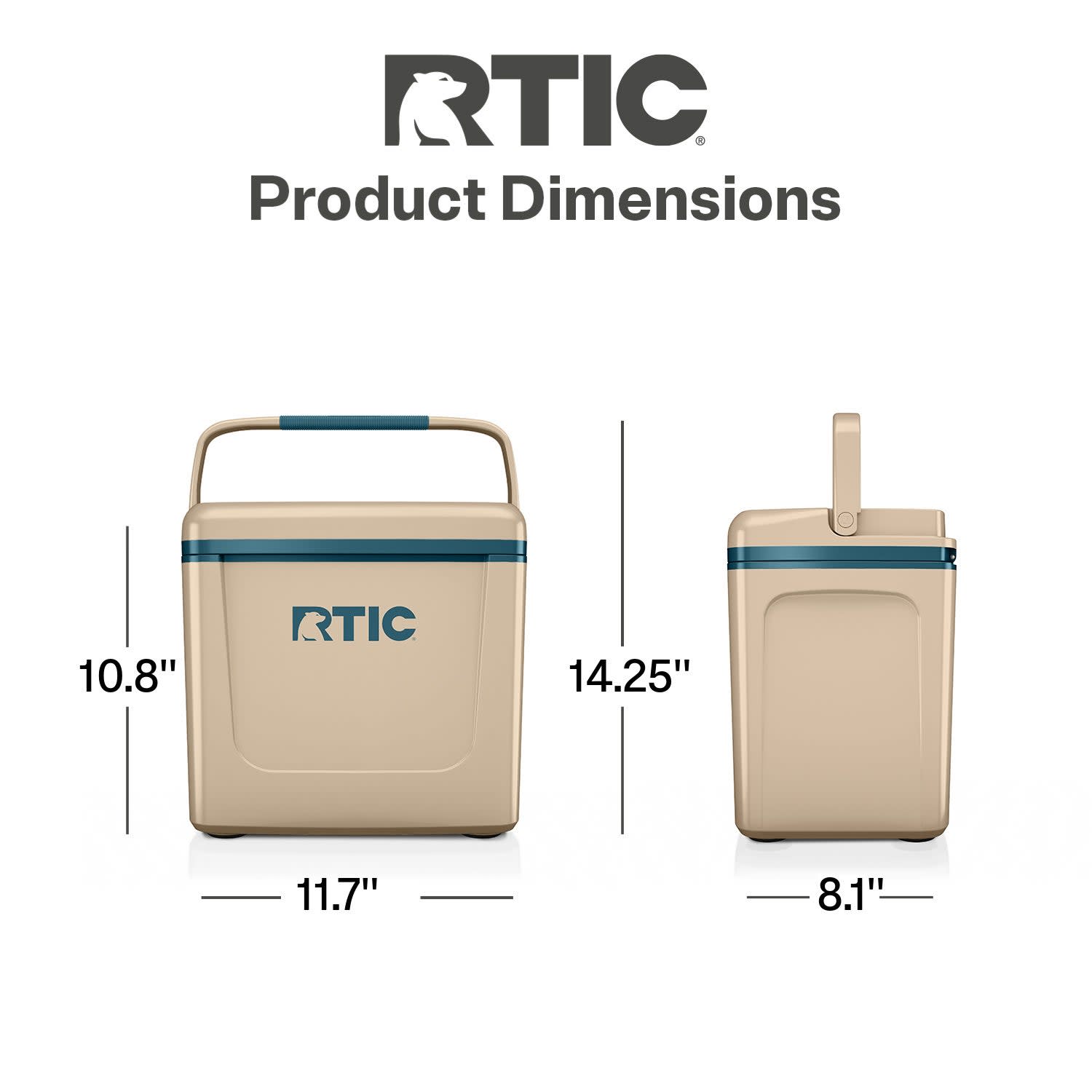 RTIC Road Trip 8 Qt Hard-Sided Personal Cooler, Fits 12 Cans, Beach/Marine