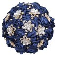 thumbnail image 2 of Guardurnaity Ramo de rosas de satén de amplia aplicación, apariencia realista para sesiones fotográficas de bodas, ramo de boda Ropa, zapatos y accesorios Miscelánea azul oscuro, 2 of 6
