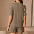 thumbnail image 7 of Button Down Pajamas for Women Set Summer 2 Piece Sleepwear Lounge Shorts Sets Loungewear Matching Pjs, 7 of 7