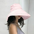 thumbnail image 2 of Weikingp Clearance! Bucket Hats for Men, Beach Foldable Fisherman Women Hat Leides Hat Color Elegant Japanese Solid Baseball Caps, Bucket Hats for Woman, Sun Hats for Women, Sun Hats for Men Pink, 2 of 6