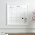thumbnail image 6 of Martha Stewart Everette 18" x 18" Magnetic Monthly Calendar Dry Erase Board with White Woodgrain Frame, Included Dry Erase Marker and 2 Magnets, 6 of 12