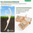 thumbnail image 3 of &Plant-based dental floss sticks for adults and children, 300 pieces, fluoride-free, plant-based straw, friend of the earth, zero waste packaging, tear-resistant (odorless), 3 of 4