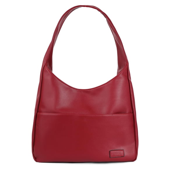 Bolso Pocadri para mujer, de piel vegana, elegante, grande, color rojo