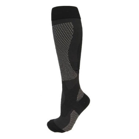 Compression Baseball Socks - BriteLeafs Professional Sports Recovery & Performance Compression Socks 20-30mmHg Firm Support-Great for Basketball, Running, Baseball, Walking, Cycling, Training and Travel - Large, Black