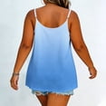 thumbnail image 4 of Jalioing Womens Plus Size Camisoles Loose Pleated Sleeveless Spaghetti Strap Tank Tops Fashion Gradient Summer Cami Shirts, 4 of 7