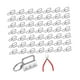 thumbnail image 5 of Juego de 50 cierres para llaves, clips para extremos, correas para llaves, pulseras, instalación con alicates, cierres resistentes para llaveros., 5 of 9