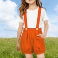 thumbnail image 2 of Rhuody Cache-Couches pour Fille Col Ras du Cou Été Sans Manches Barboteuse Bretelles Ajustables Combinaison Rétro Vêtements Orange 15-16 Ans, 2 of 4