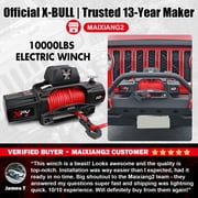 X-BULL XPV 10000LBS Electric Winch 12v Synthetic Rope 2 in 1 Remote Control Truck Trailer Winch 4WD