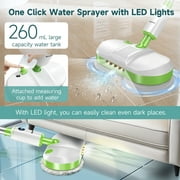 AlfaBot Cordless Electric Mop, Self-Propelled Dual-Spin Mop with LED Light & Spray, 260ml Tank 50 Mins Runtime, Lightweight for Hardwood Tile Cleaning Up to 2700 sq.ft
