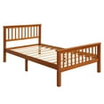 thumbnail image 3 of Wood Platform Bed with Headboard and Footboard (Oak), 3 of 10