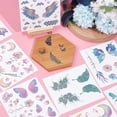 thumbnail image 4 of 12 Sheets 12 Style Glitter Butterfly Temporary Tattoos Removable Body Stickers Paper Waterproof Colorful Butterflies Wings Suit for Women Girls Face Eye Makeup Festival Party Favors Gifts Paper, 4 of 8