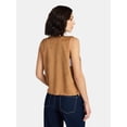 thumbnail image 3 of Madden NYC Women's Faux Suede Studded Fringe Vest, Khaki, Sizes S to XL, 3 of 5