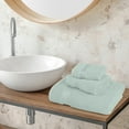 thumbnail image 4 of MALLONI HOME Ultra Soft 3 Pack Cotton Towel Set, Contains a Bath Towel 28x55 inch, a Hand Towel 16x24 inch & a Wash Coth 12x12 inch, Ideal Everyday use, Compact & Lightweight - Sea Green, 4 of 6
