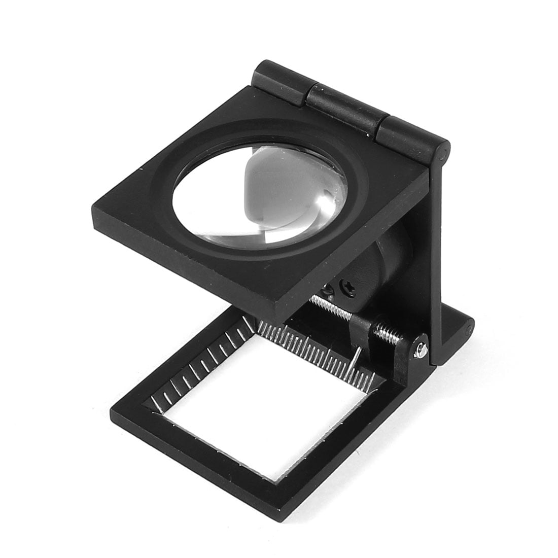 Folding Magnifier Measure Scale LED Light Magnifying Glass Black
