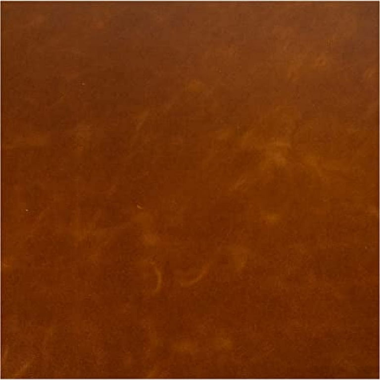 FabricLA Genuine Leather Tooling and Crafting Sheets | Heavy Duty Full Grain Cowhide (3.00mm) | Arizona Cognac, Size: 6 x 6, Brown